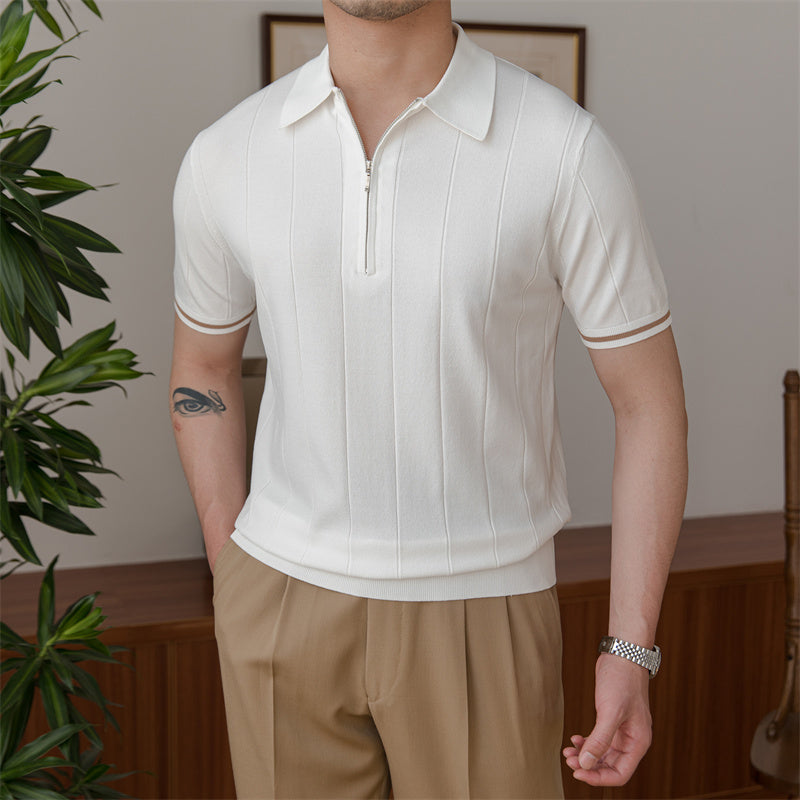 THE DARELLO ZIPPED  POLO