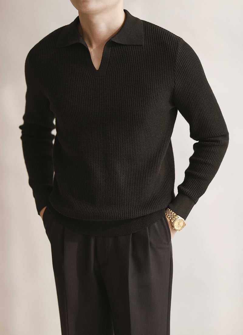 THE LUCA BASIC LONG SLEEVE POLO