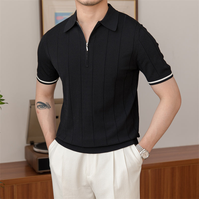 THE DARELLO ZIPPED  POLO